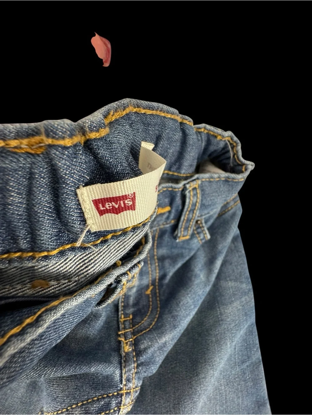 Levi's Kids Dark Blue Straight-Leg Denim Jeans adjustable waist
